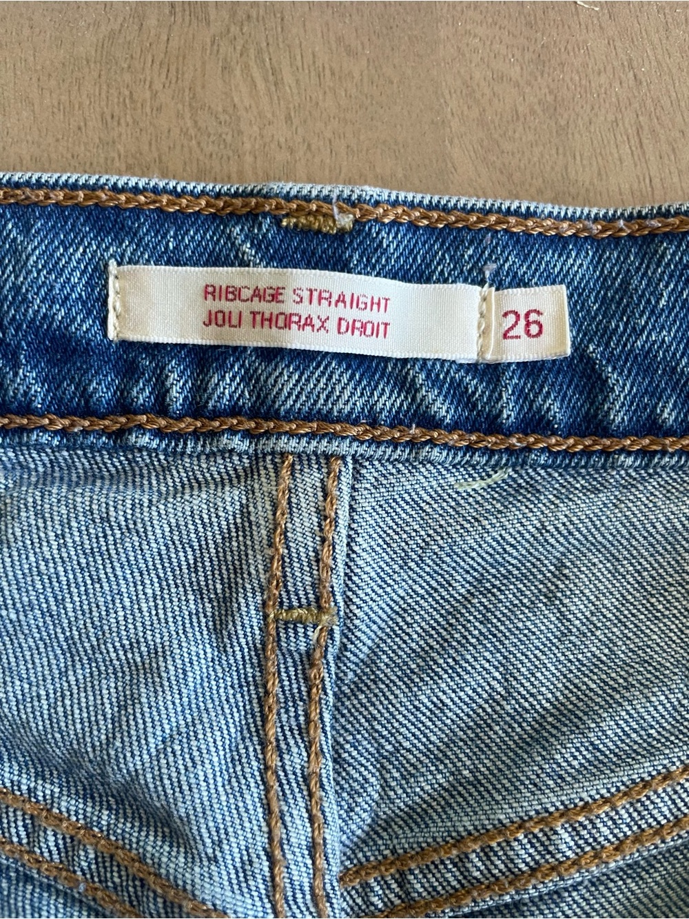 Levi’s Ribcage Straight Button Fly Blue Jeans - Picture 5 of 11
